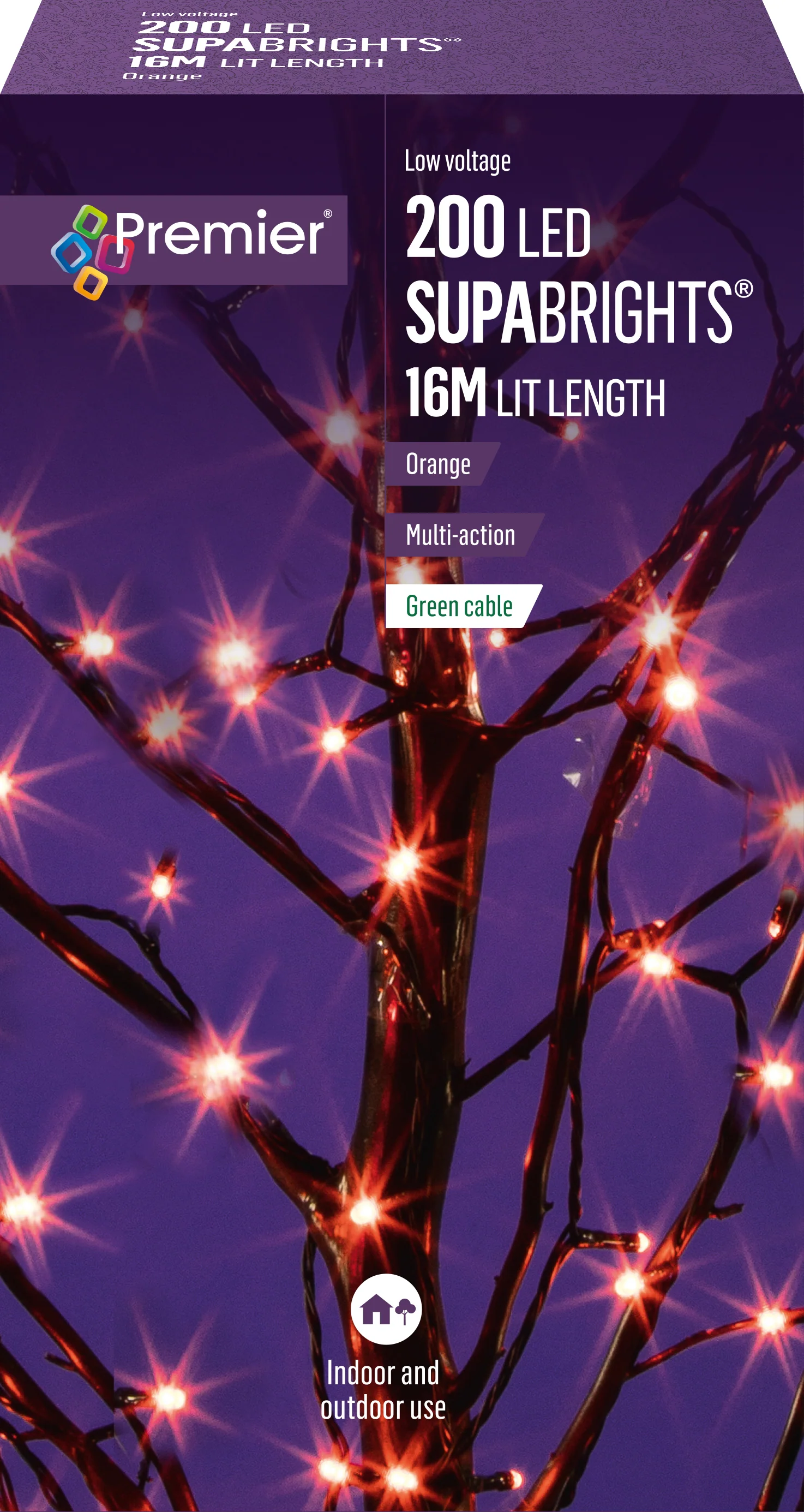 Premier 200 LED Multi-Action Supabrights Orange - Image 2