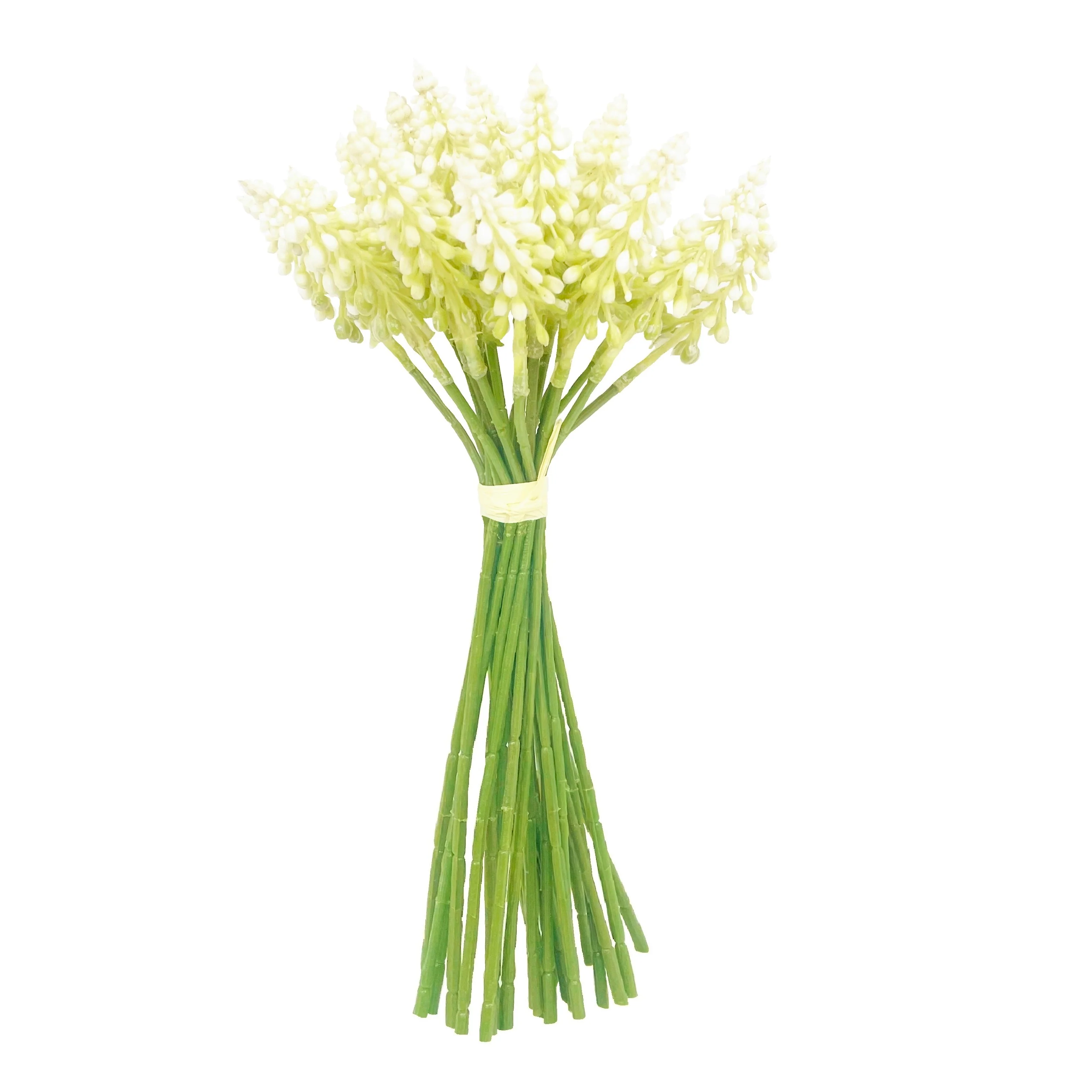 30cm Cream Artificial Muscari Flower Stems Hand Tied