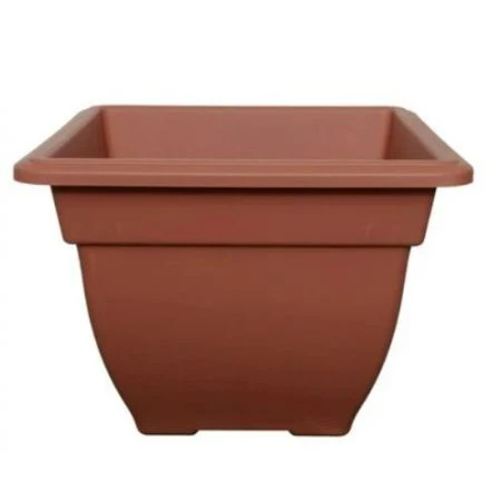 Sankey 38cm Square Bell Plastic Plant Pot - Terracotta - Image 2