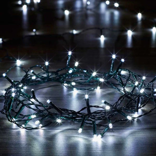 400 Cool White LED String Lights String Lights- Battery Operated