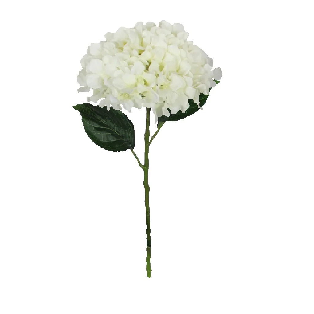 53cm Cream Hydrangea Flower Stem Artificial