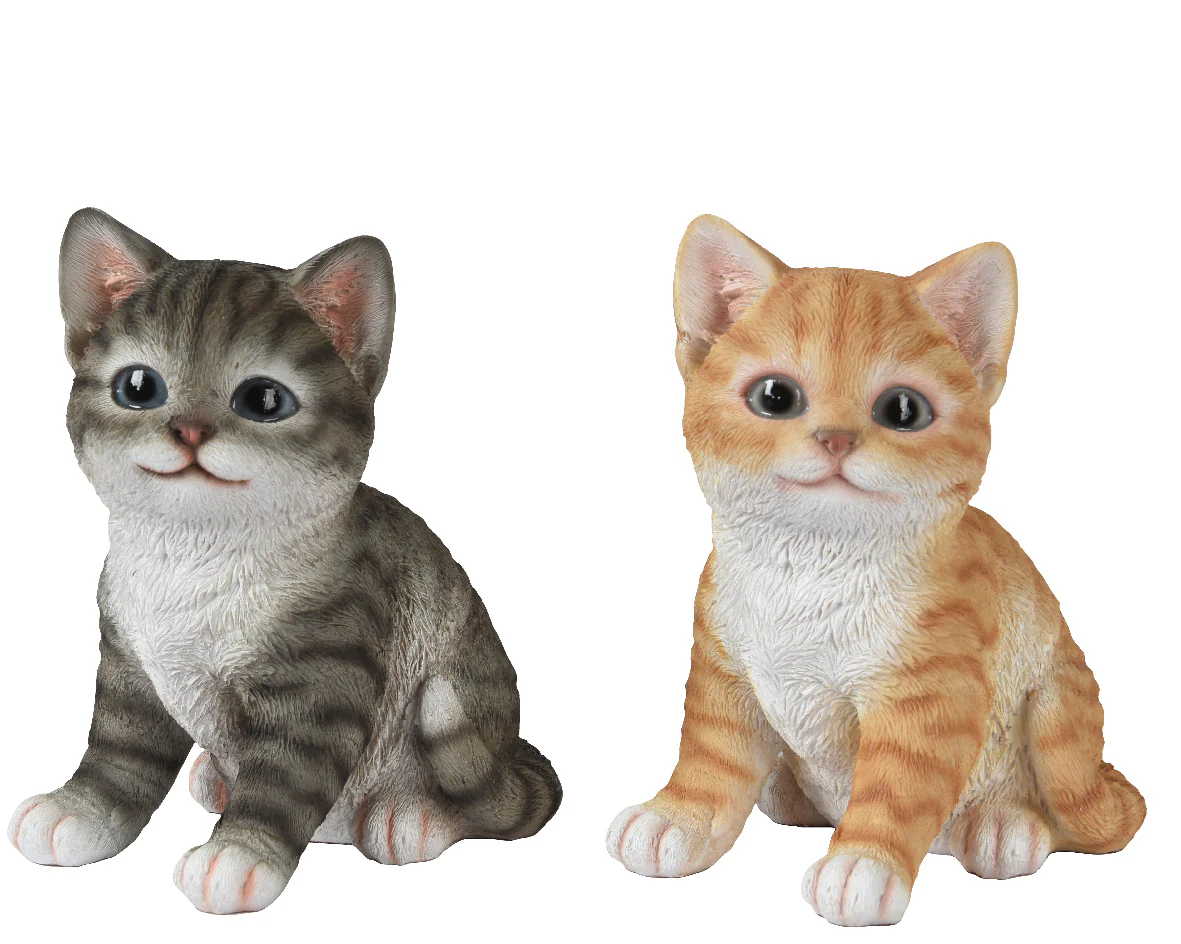 Adorable Sitting Kitten Garden Ornament