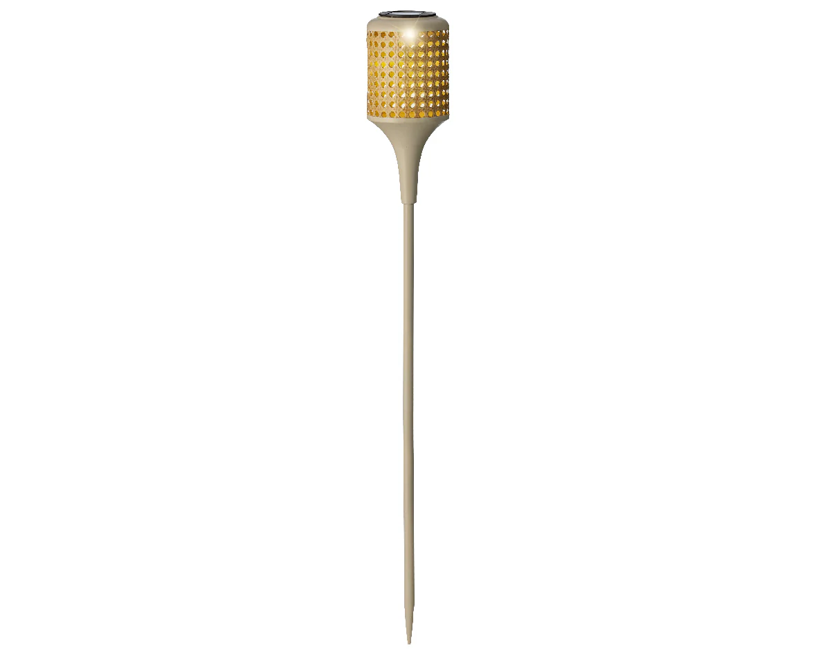 Bamboo Cane Solar Powered Metal Garden Stake & Lantern Lights - Gift Set of 4 - Image 5