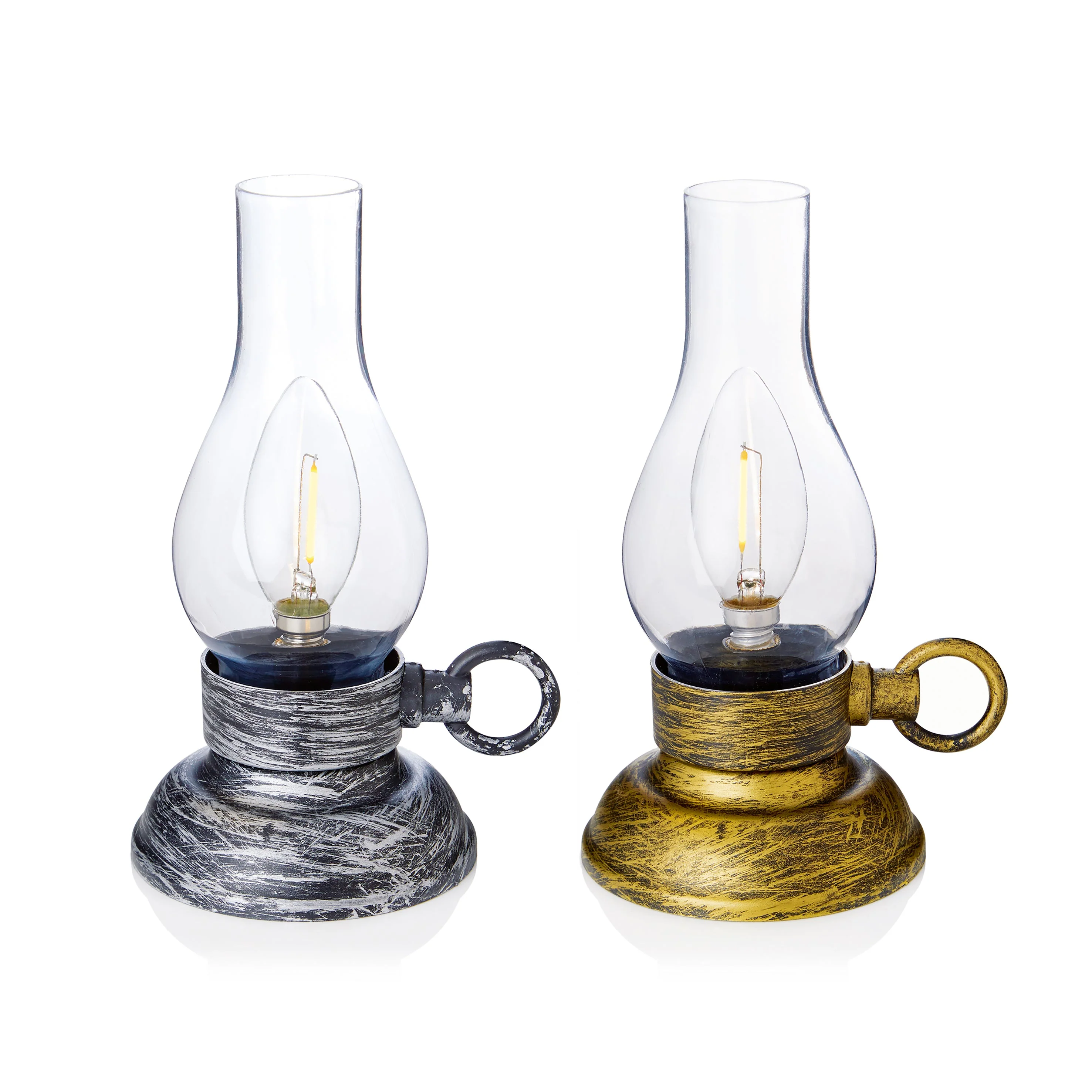 Battery Operated Antique Oil Lamp Light with Timer