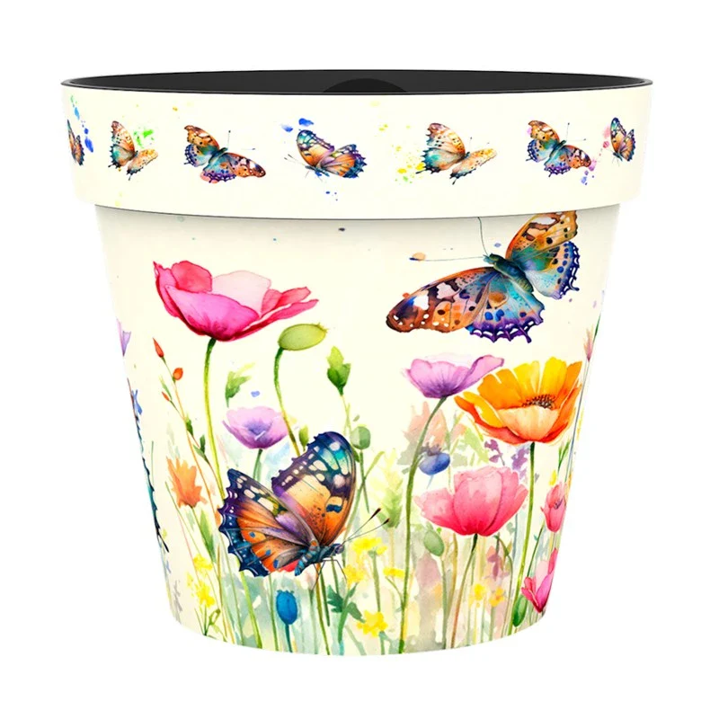 Creekwood Zest Garden Plastic Pot Butterflies 15cm