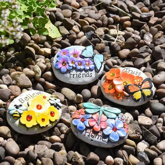 Decorative Garden Pixie Pebbles / Stones with Messages - Image 11