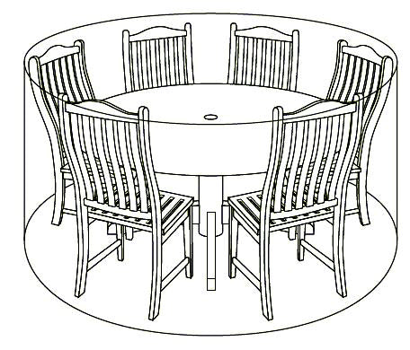 Leisure Grow Deluxe Cover 6 Seat Round Dining Set - Garden Furniture Cover - Image 2