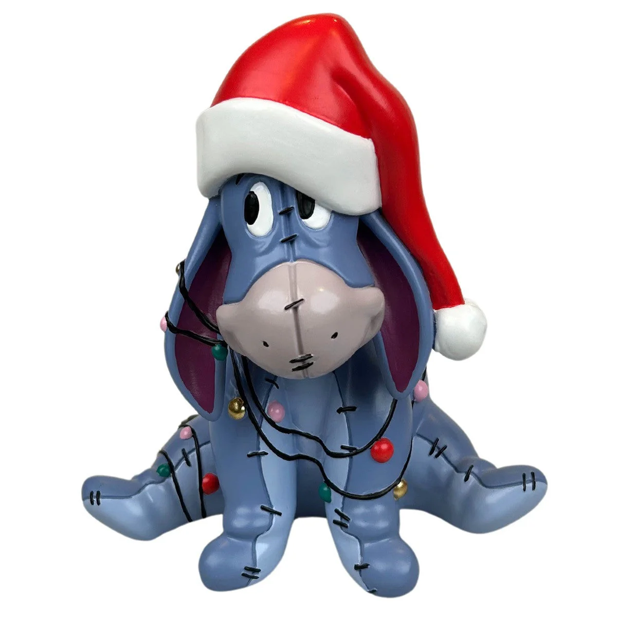 Disney Christmas Eeyore with Santa Hat Statue