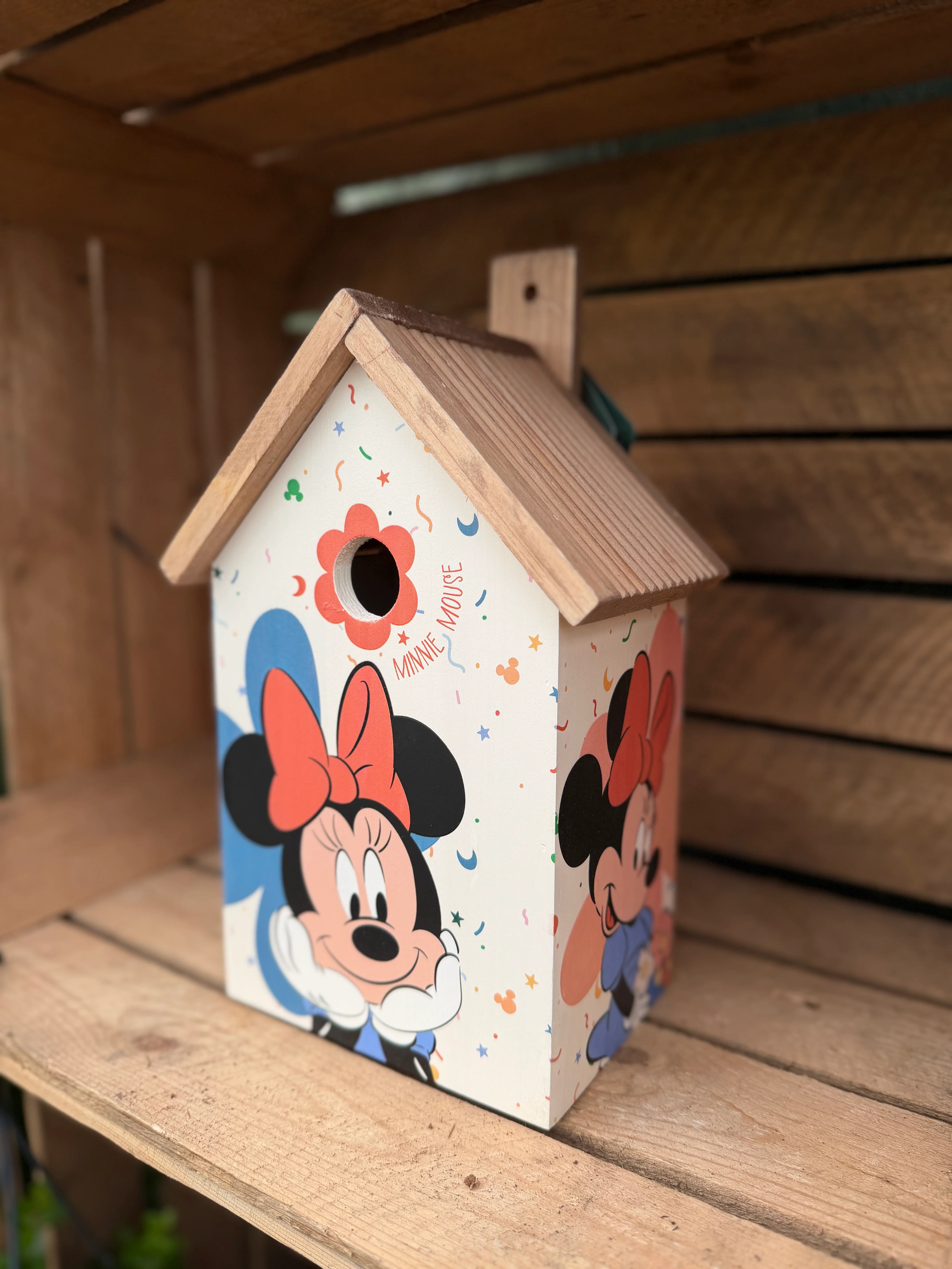 Disney Minnie Mouse Bird Wooden House - Image 2
