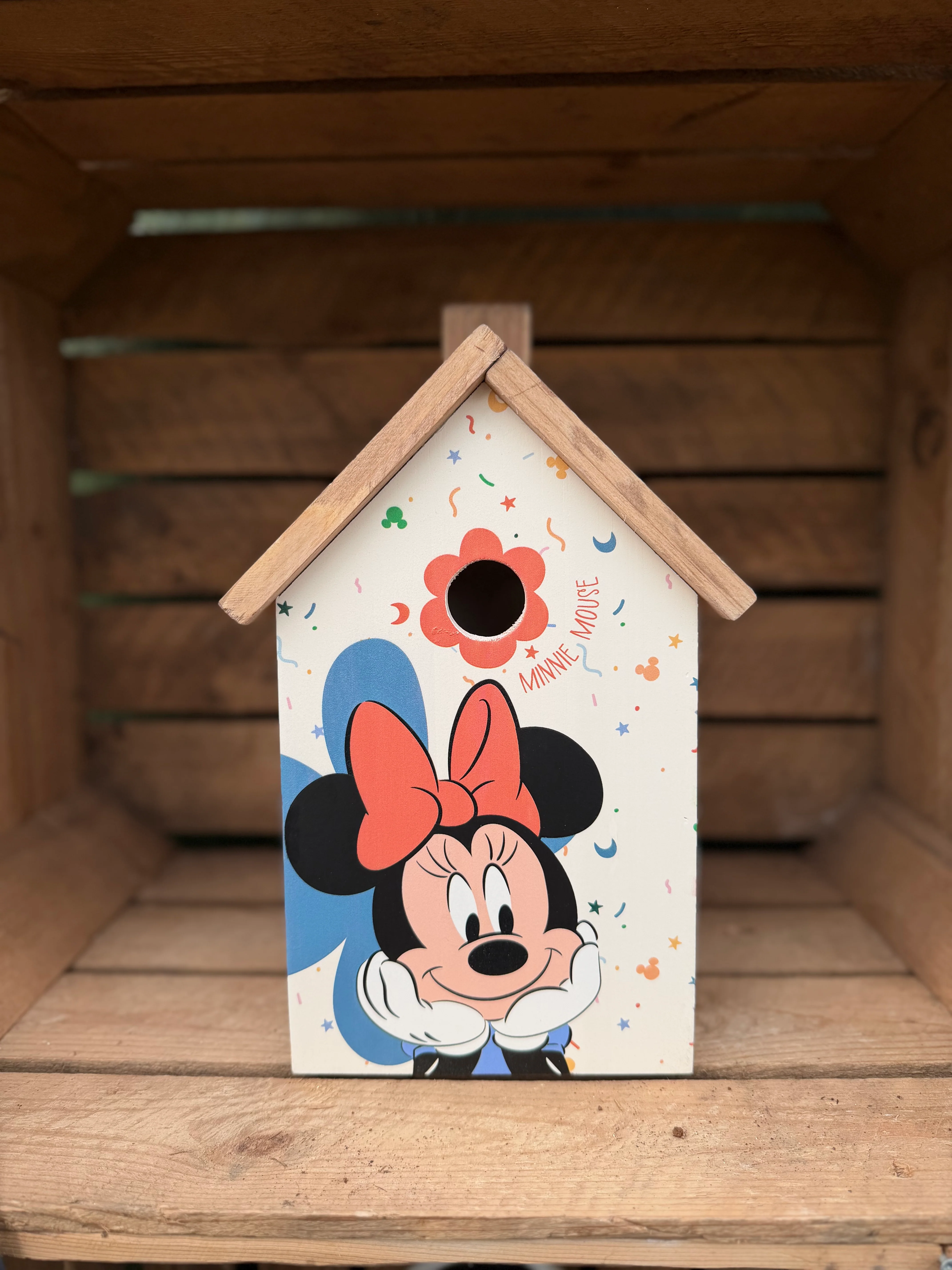 Disney Minnie Mouse Bird Wooden House - Image 4