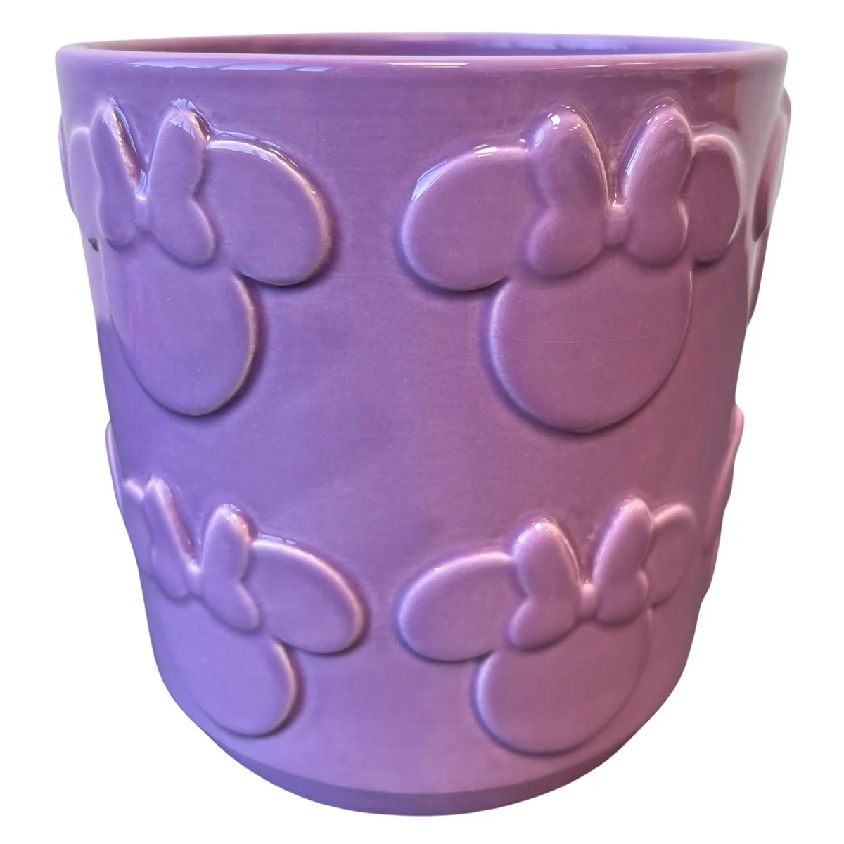 Disney  Minnie Mouse Relief Pink Flower House Plant Pot Large 14cm
