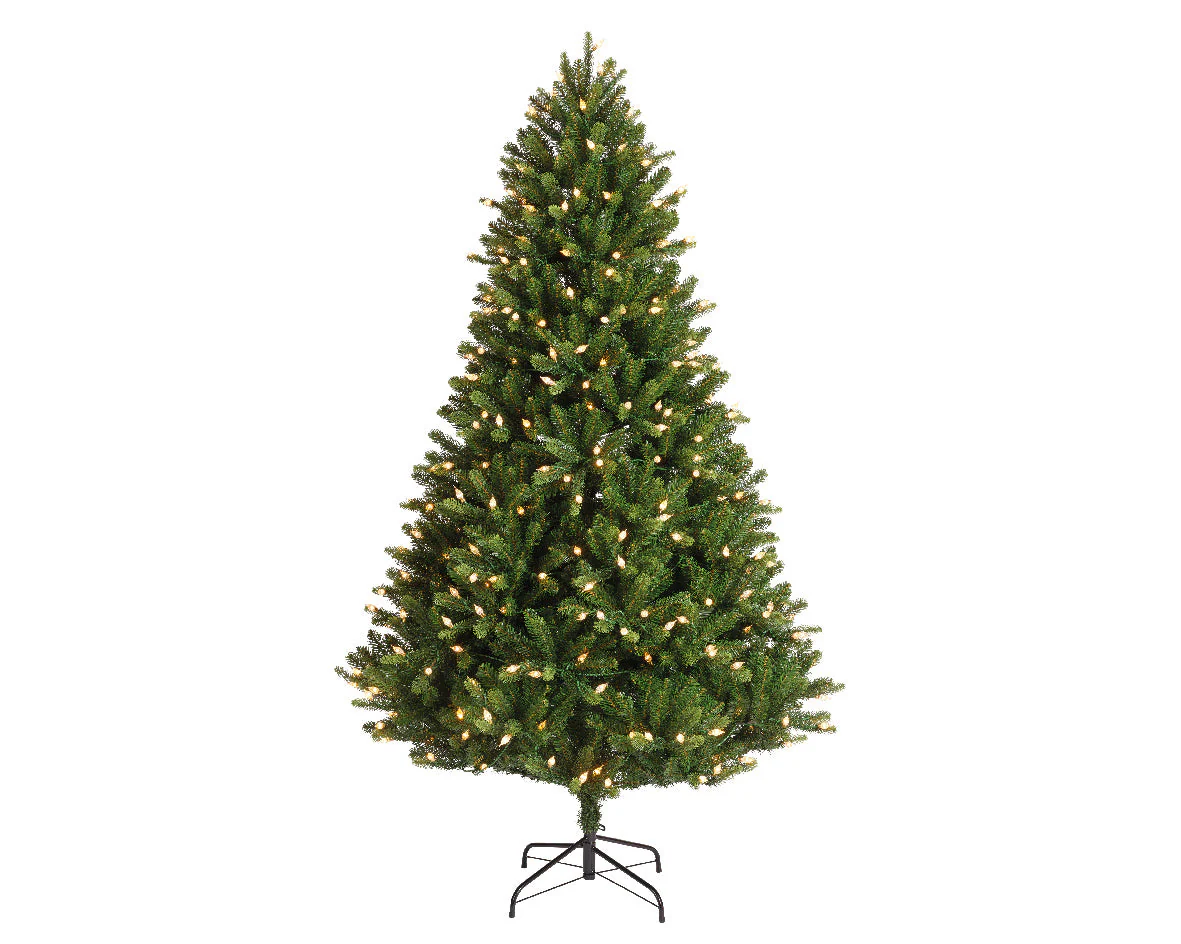 Everlands Pre-Lit Bromont Fir Artificial Christmas Tree with Large Vintage Duo Bulb Lights