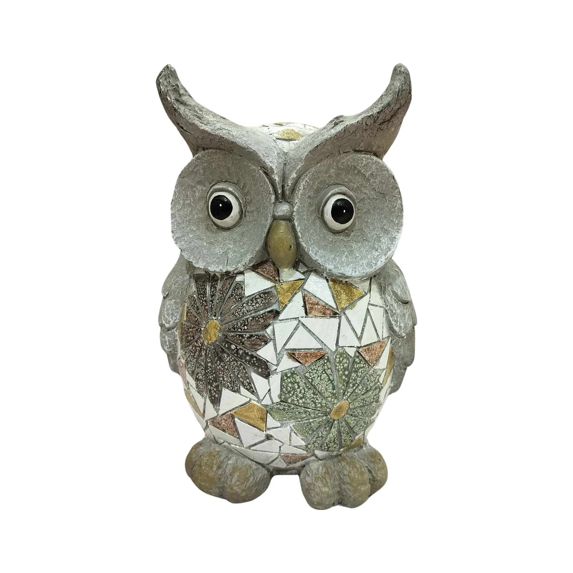 Floral Mosaic Owl Ornament - 32cm