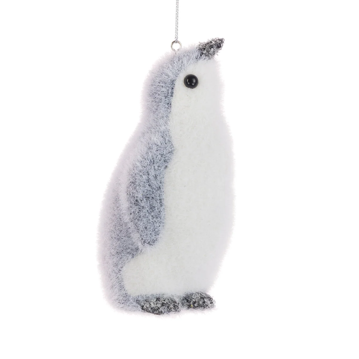 Fluffy Hanging Penguin Christmas Bauble Decoration - 13cm