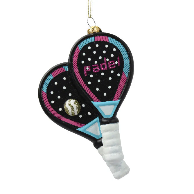 Glass Sports Racket Christmas Bauble - Image 2