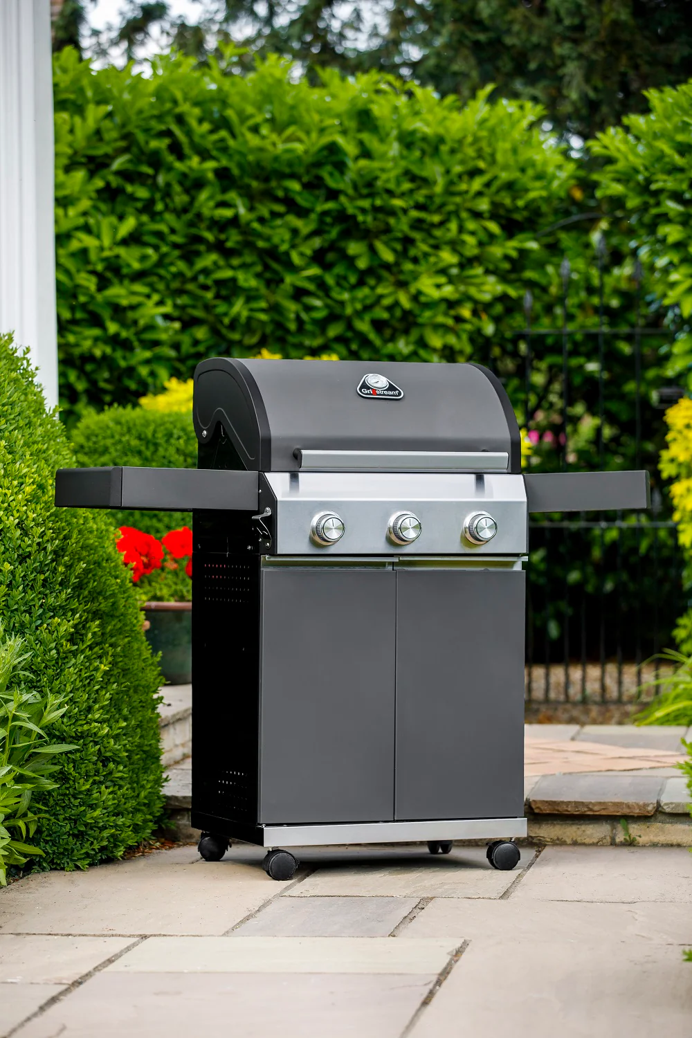 Grillstream Classic 3 Burner Gas & Charcoal Powered Hybrid Barbecue BBQ - Matt Grey - Image 7
