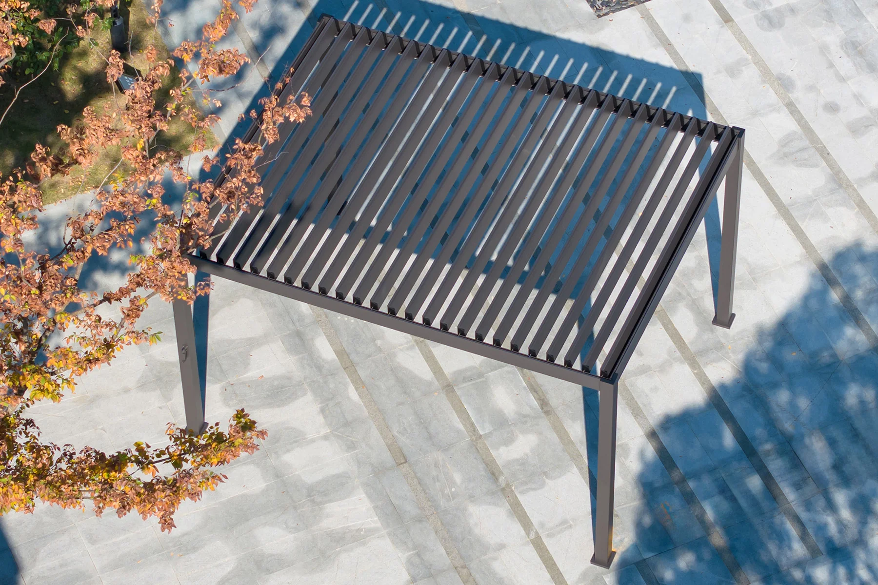Hartman - Como Pergola Matt Xerix Dark Grey 4x3m with Solar & Rechargeable LED Lights - Image 9