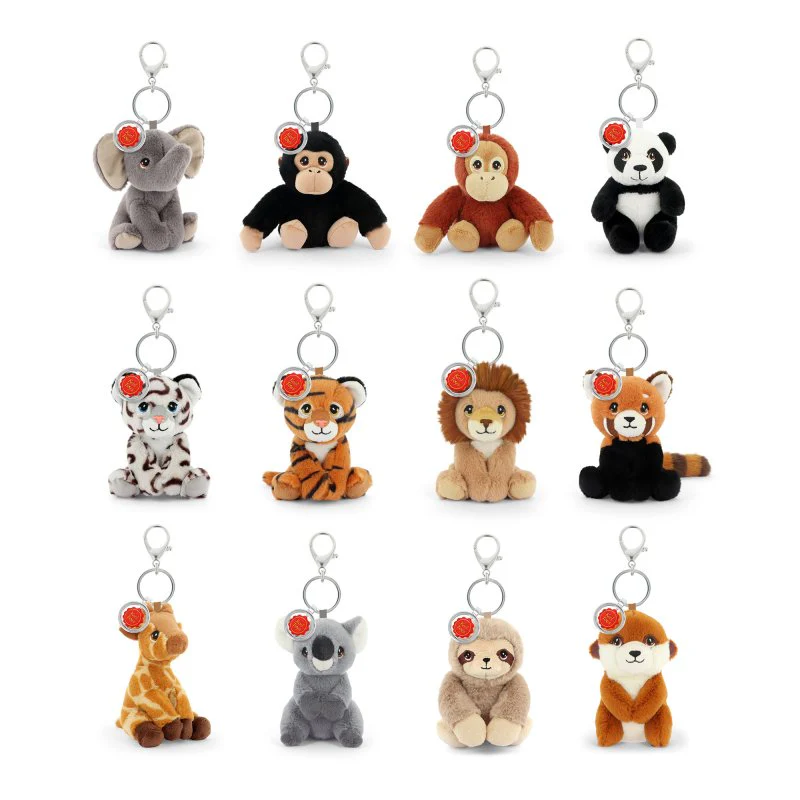 Keel Toys - Keeleco Bag Charm Wild Animal Cuddly Toy - 12cm