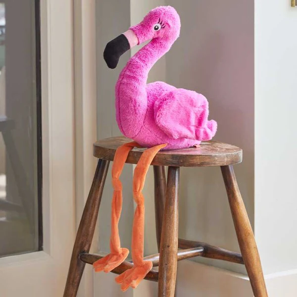 Large Pink Flamingo Plush Dog Toy - 57cm - Image 2