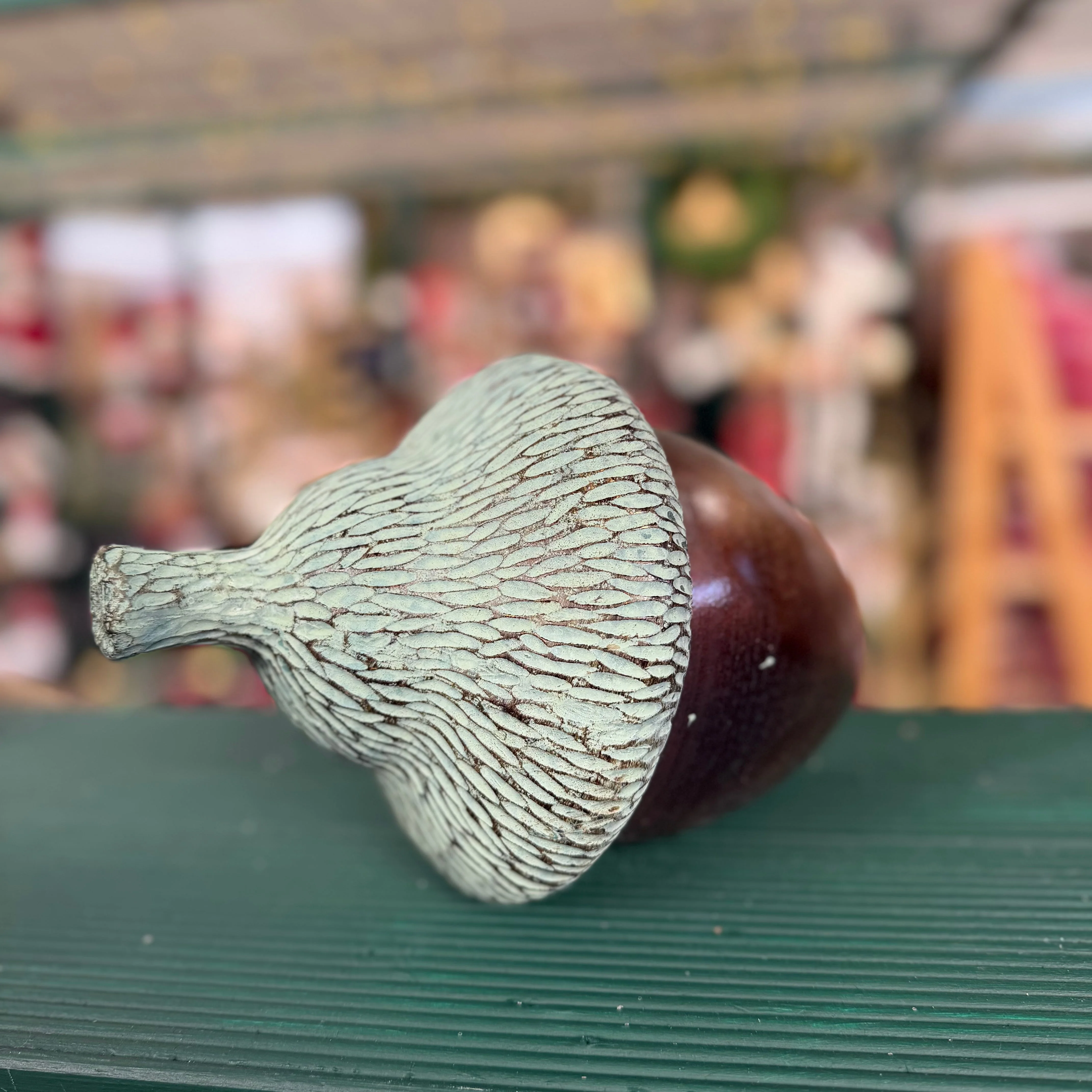 Large Rustic Verdigris Acorn Ornament - Image 3