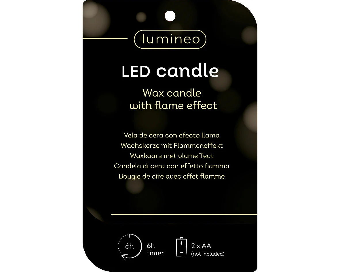 LED Pale Green Christmas Tree Shaped Wax Candle - 13.5cm - Image 3