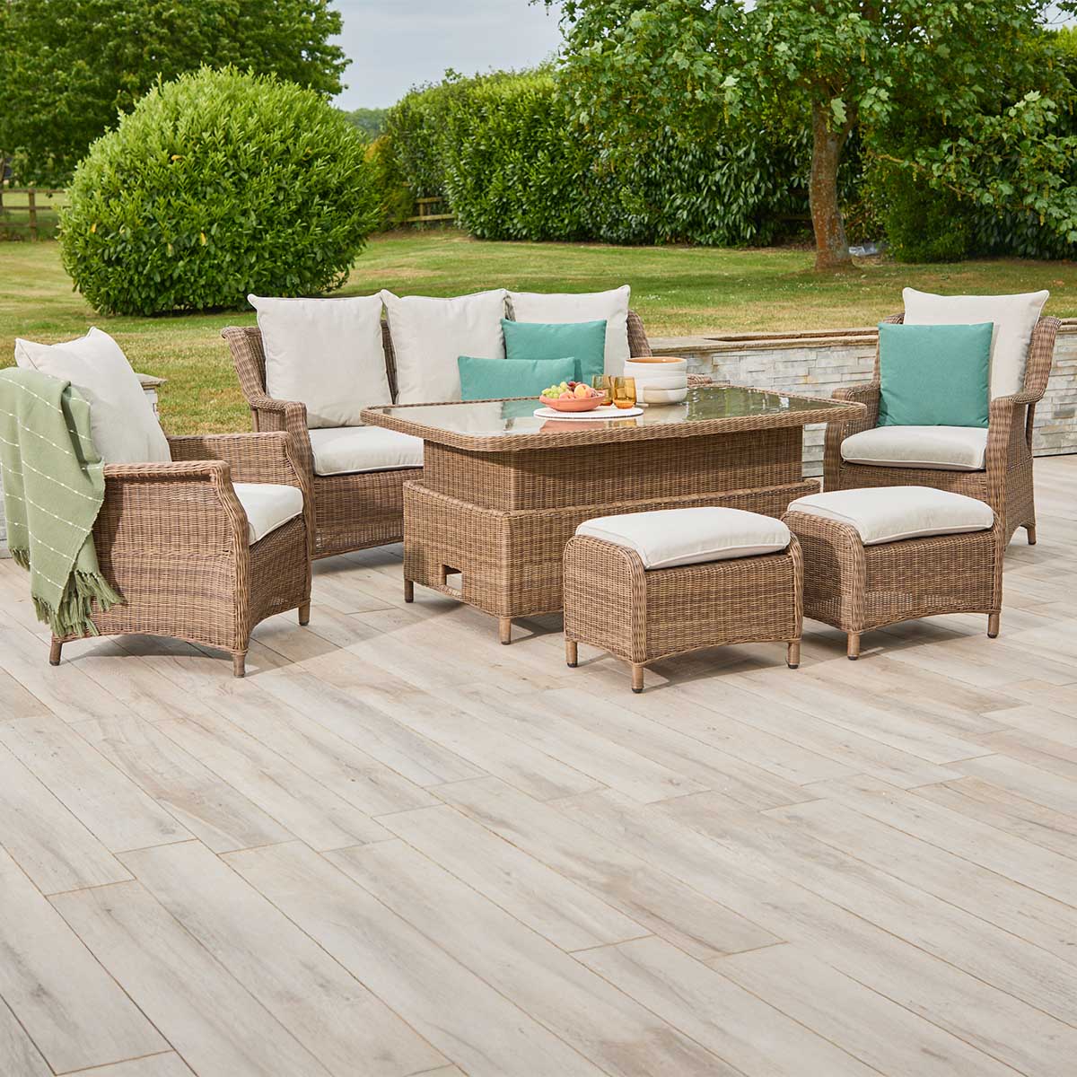 Leisure Grow - Montpellier Lounge Dining Set with Adjustable Height Table