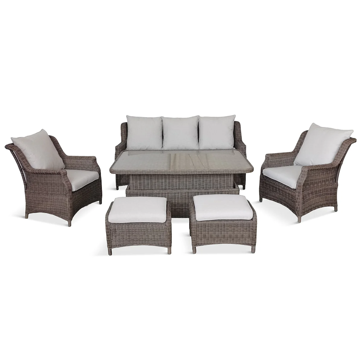 Leisure Grow - Montpellier Lounge Dining Set with Adjustable Height Table - Image 2