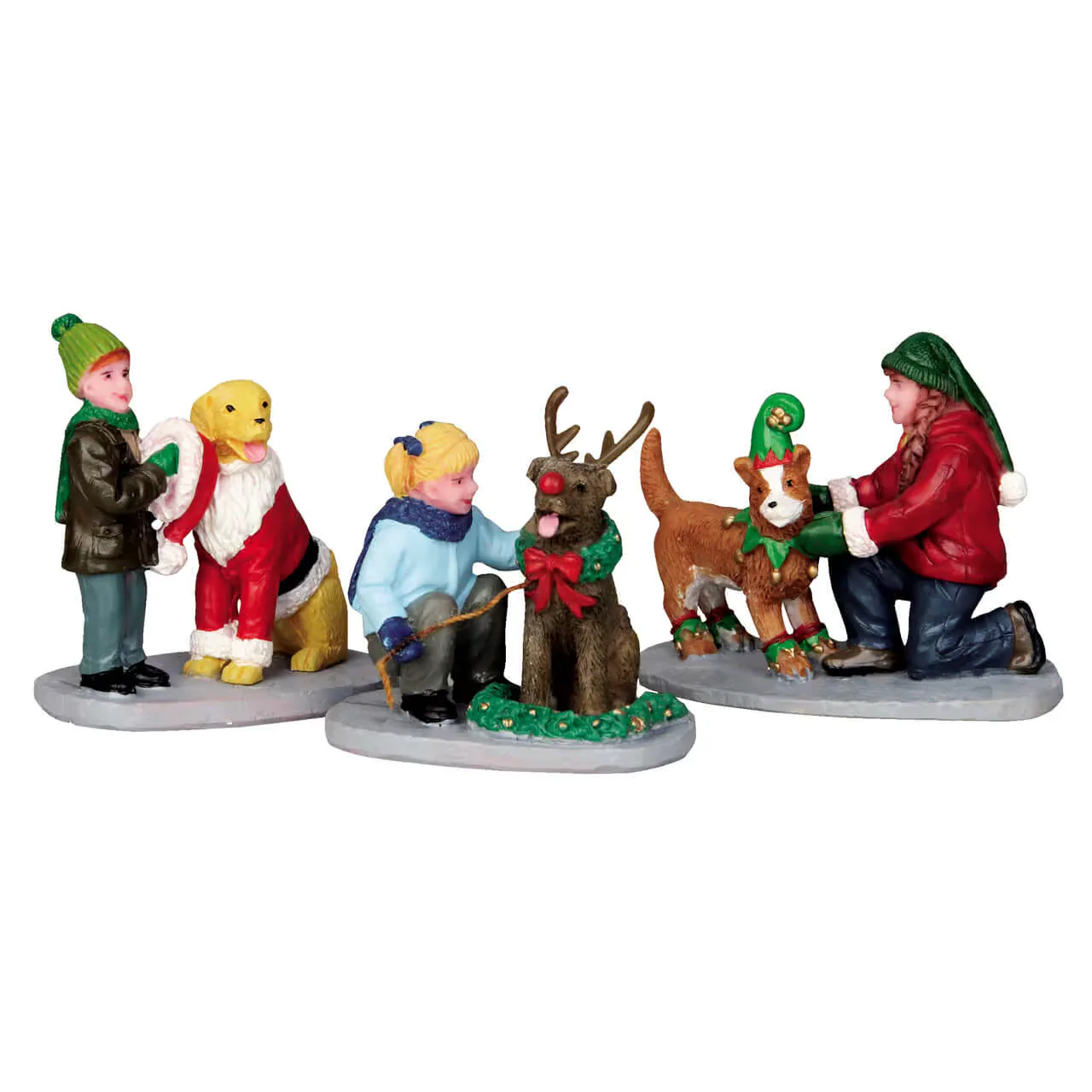 Lemax - Doggie Dress Up Village Figurines - Set of 3