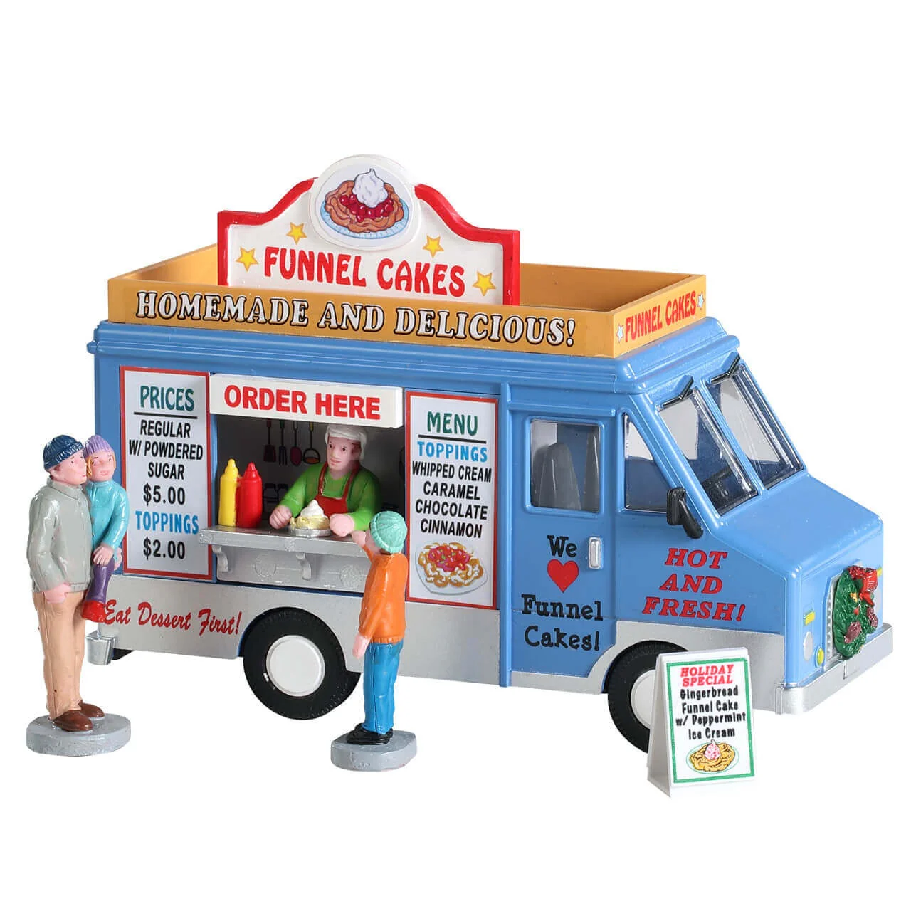 Lemax Funnel Cakes Food Truck - Set of 4