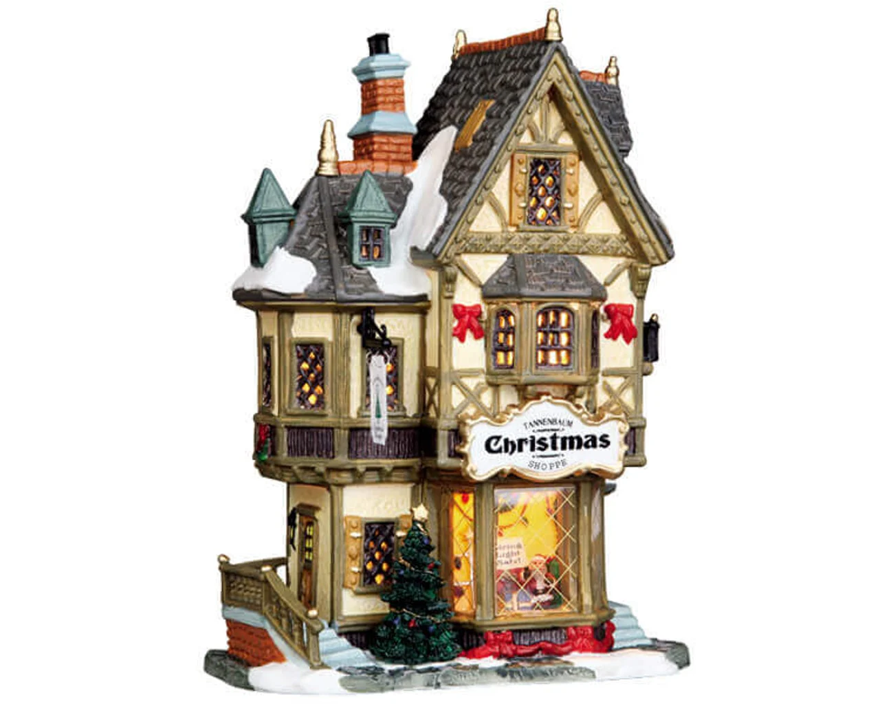 Lemax Tannenbaum Christmas Shoppe - Christmas Village Christmas Shop with LED Lights