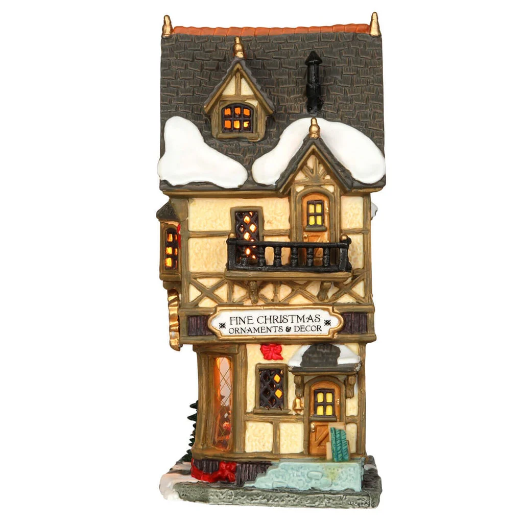 Lemax Tannenbaum Christmas Shoppe - Christmas Village Christmas Shop with LED Lights - Image 2