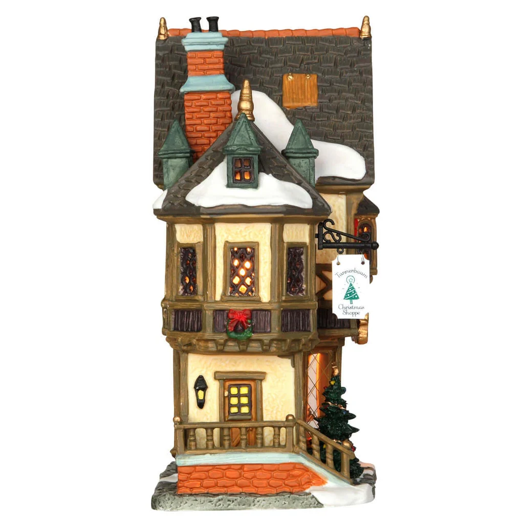 Lemax Tannenbaum Christmas Shoppe - Christmas Village Christmas Shop with LED Lights - Image 3