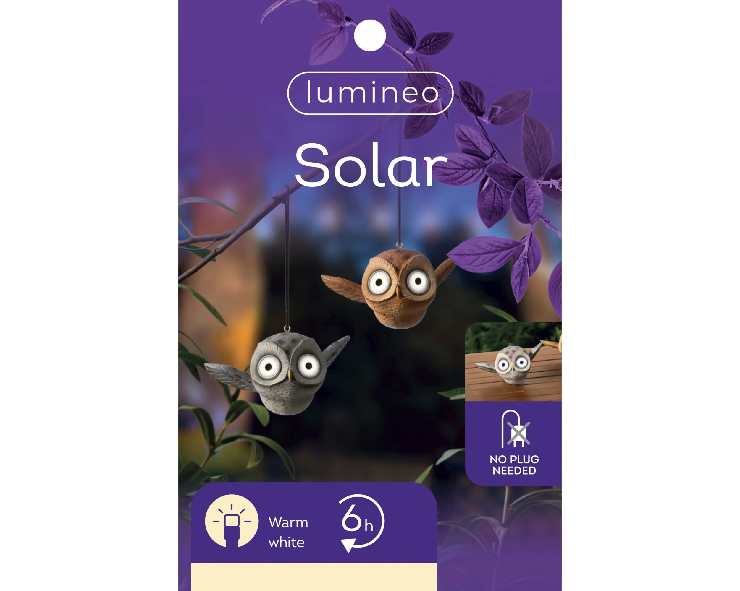 Lumineo - Flying Owl Solar Light Garden Ornament - Image 2