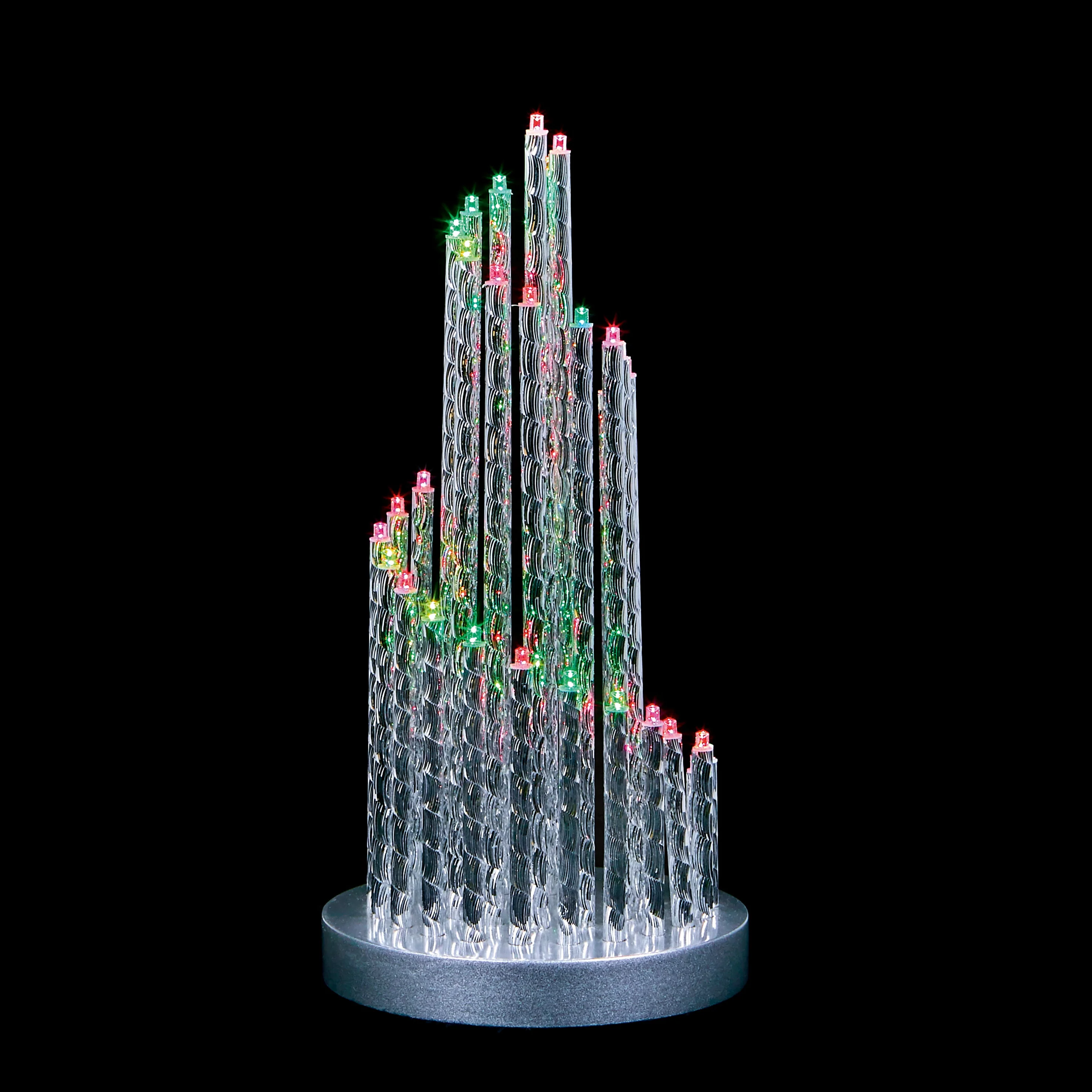 Metallic Spiral Candle Bridge with 33 Colour Changing LEDS - 33cm