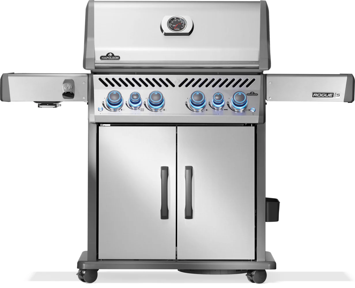 Napoleon Rogue® PRO-S 525 RSIB Gas BBQ with Infrared Side & Rear Burner Cart - Image 3