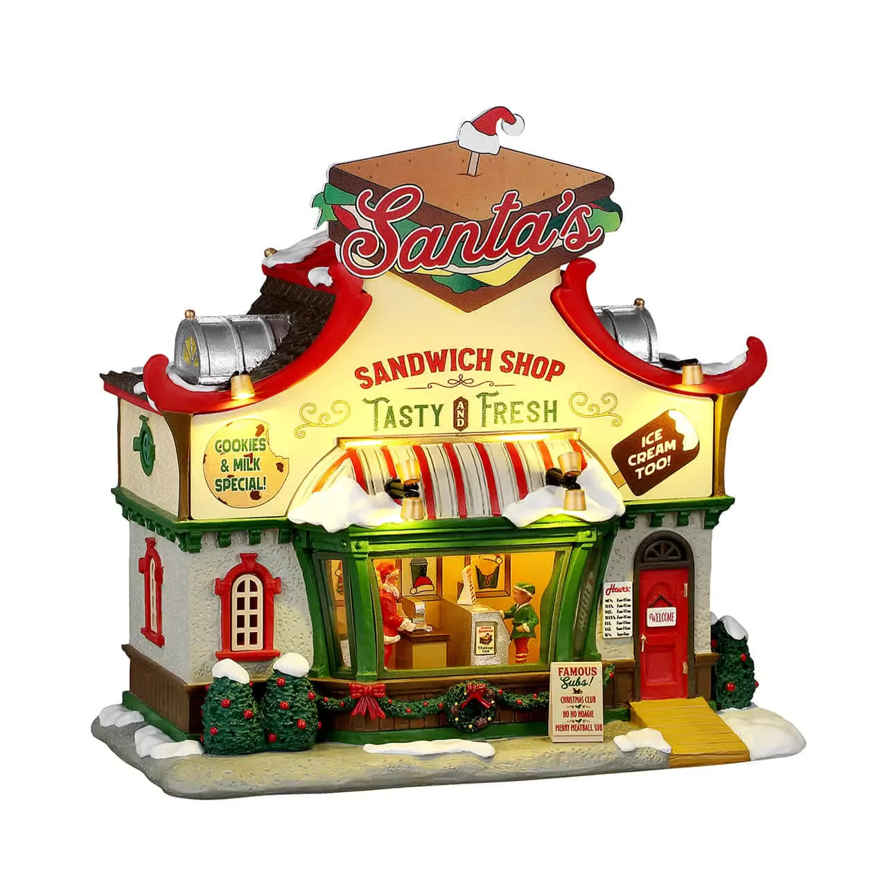 NEW Lemax Santa’s Sandwich Shop - with Lights