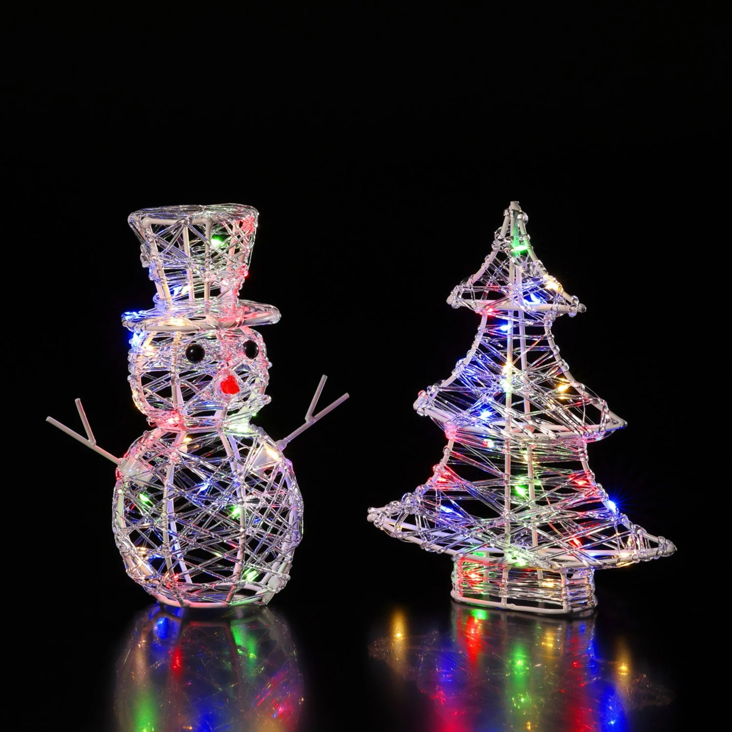 NOMA Spun Acrylic Multicoloured Snowman or Tree