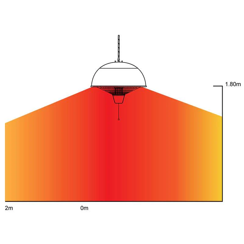 Nova - Patio Heater - 1500w Chain Suspended - Image 4
