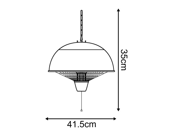 Nova - Patio Heater - 1500w Chain Suspended - Image 5