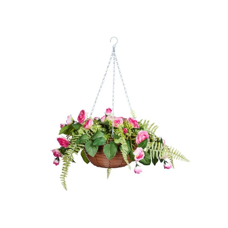 Regal Basket - Pink Perfection Artificial Hanging Basket - Image 2