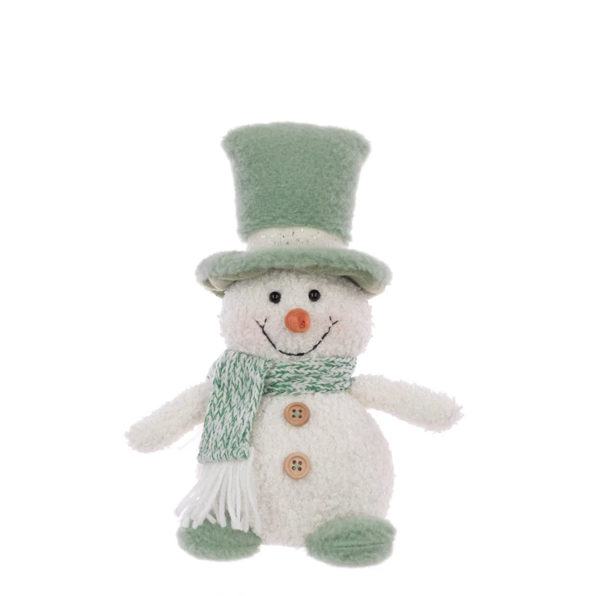 Sage Green Snowman in Top Hat Christmas Ornament - 23cm