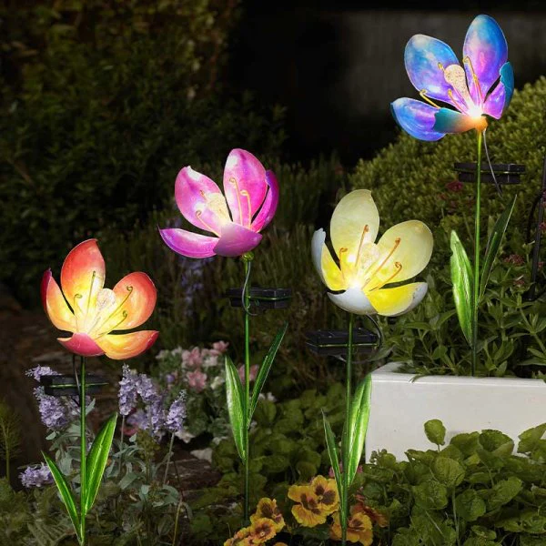 Solar Bloom Flower Light Up Stake Light - Individual