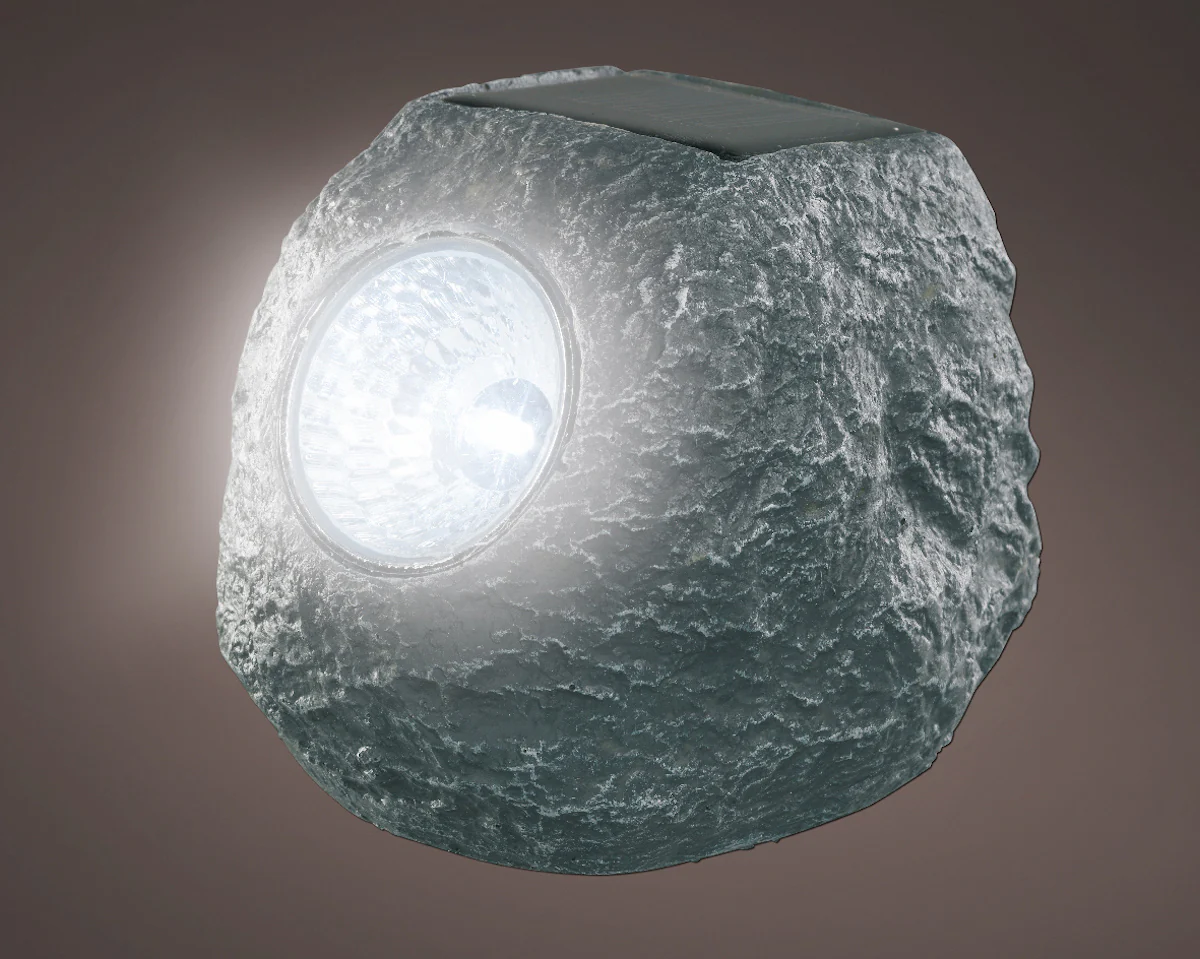 Solar Powered Outdoor LED Rock Light