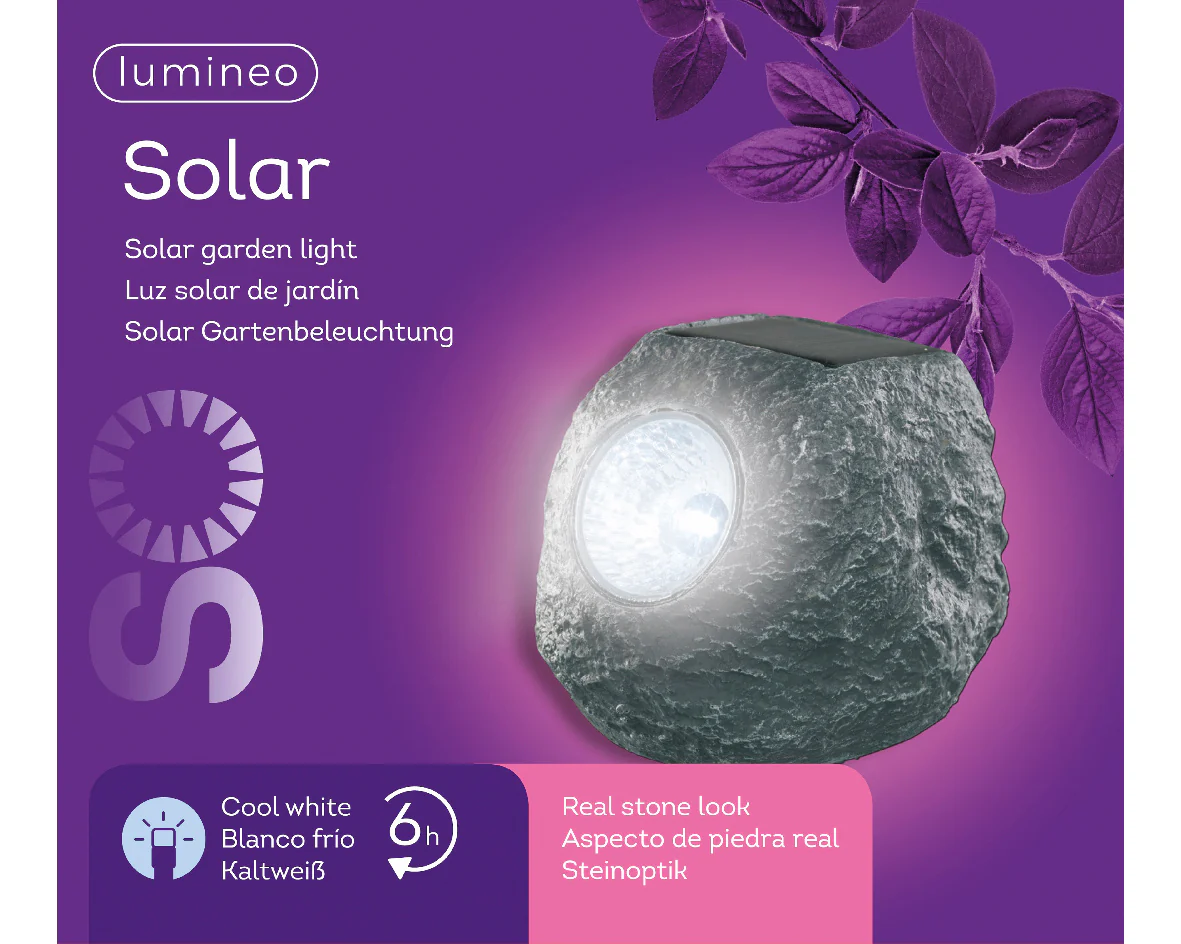 Solar Powered Outdoor LED Rock Light - Image 2
