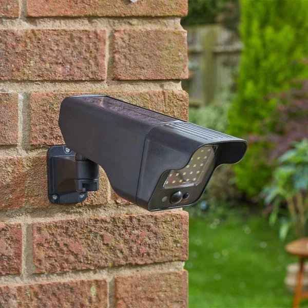 Solar Powered PIR Floodlight & Decoy Camera Security Motion Sensor Light 280L - Image 2