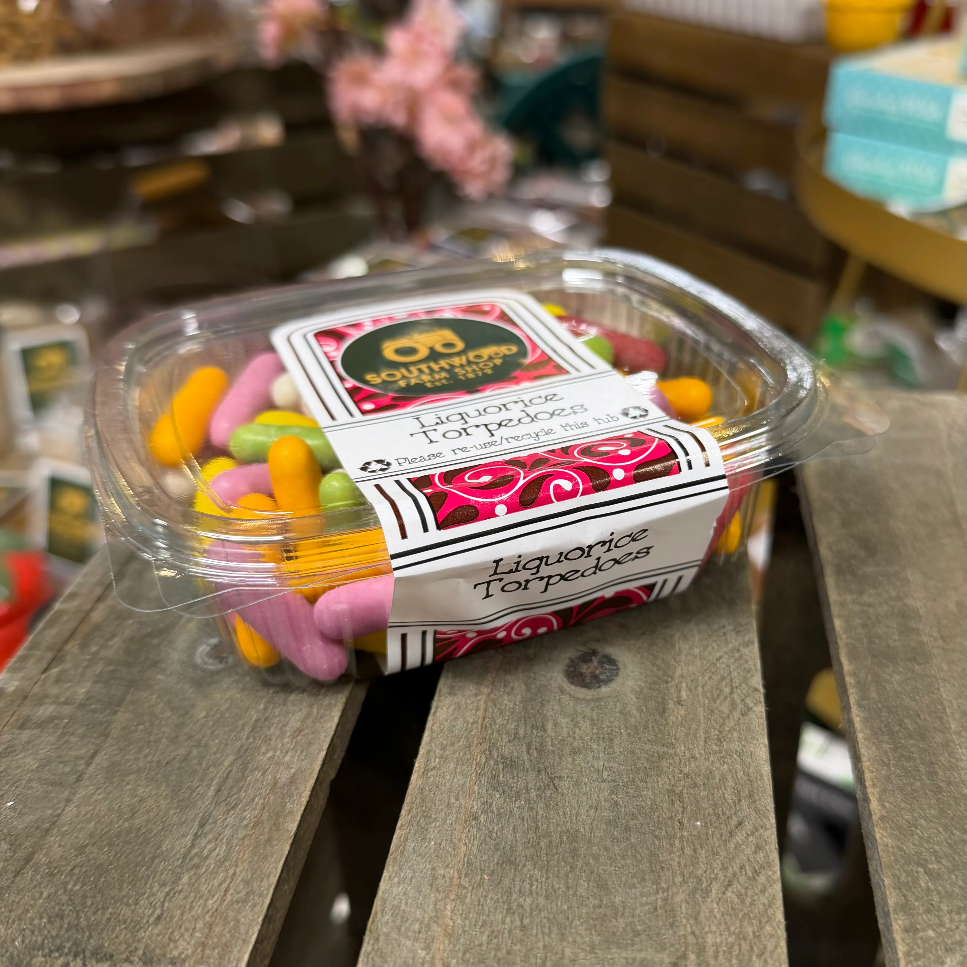 Southwood Farmshop - Liquorice Torpedos Tub of Sweets 230g - Image 2