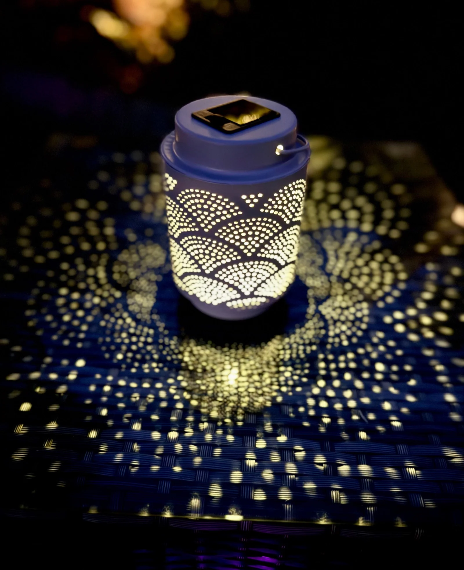 Special Offer Solar Cylinder Patterned Lantern - Image 2