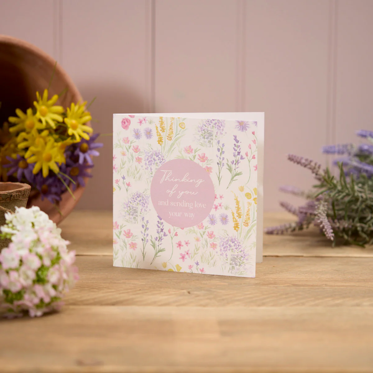 Thinking Of You And Sending Love Your Way Floral Card